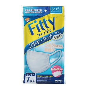 【玉川衛材】フィッティシルキータッチ耳ゴムふわり ふつうサイズホワイト(7枚入)