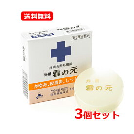【第3類医薬品】【送料無料・メール便・3個セット】雪の元 外用雪の元 20g×3セットかゆみ 皮膚炎 湿疹 かゆみ止め 皮膚疾患外用薬 かゆみ止め 雪の元