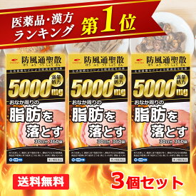 【第2類医薬品】1個当たり2,900円【送料無料・3個セット】エナジー 防風通聖散料5000 360錠×3　30日分×3セット　満量処方 5000mg　肥満症 便秘 むくみ 生活習慣などによる肥満症を改善　内臓脂肪を分解・燃焼