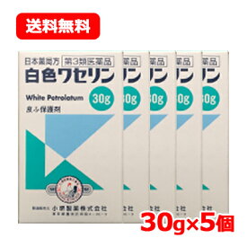 【第3類医薬品】小堺製薬 白色ワセリン 30g 送料無料 5個セット