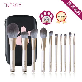 ★送料無料 ★AINOCHIメイクブラシ10本セットーホワイトキャットシリーズ 化粧筆 メイクブラシセット メイク道具 化粧ポーチ付き　メイク　ブラシ　贈り物