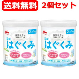 【送料無料！2個セット】森永乳業　ドライミルクはぐくみ　800g×2缶