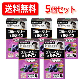 【送料無料！5個セット！】【野口医学研究所】ブルーベリー＆ルテイン（510mg×60粒）約30日分　【栄養補助食品】