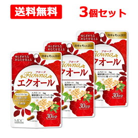 ★全商品【2個でP5倍！3個でP10倍】まとめ買いがお買い得! 4/10 1:59まで【送料無料】【 MDCメタボリック 】フローナ エクオール 30日分×3個セット 美容大豆イソフラボン ラクトビオン酸 ビフィズス菌乳酸菌 高麗人参 ローヤルゼリー サプリメント