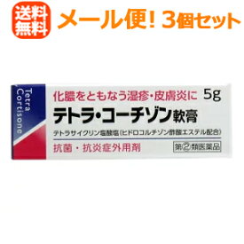 【第(2)類医薬品】【送料無料！メール便！】【3個セット】【伊丹製薬】テトラ・コーチゾン軟膏5g　塗布剤