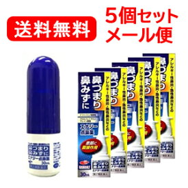 【第2類医薬品】【メール便対応・送料無料・5セット】エナジー点鼻薬　30ml×5個セット【2000円ポッキリ！】【tkg】ナファゾリン塩酸塩 点鼻薬 くしゃみ 鼻みず 鼻づまり 急性鼻炎 鼻水 アレルギー性鼻炎 副鼻腔炎 ナザール　スプレー　ジェネリック