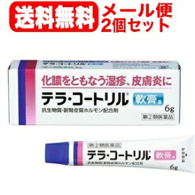【今月限定★全商品ポイント5倍】【第(2)類医薬品】【メール便送料無料！まとめ買い2個セット！】【ジョンソン＆ジョンソン】　テラ・コートリル軟膏a6g×2個セット!!【kkn】