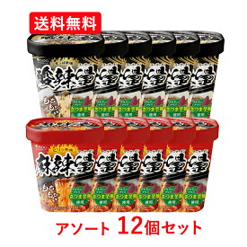 【医食同源】【アソートお試しセット・送料無料】中華房 即席春雨 麻辣? （マーラータン） 88g×6セット + 中華房 即席春雨 酸辣?（スーラータン）76g×6セット春雨 旨辛 もちもち食感 ISDG 医食同源ドットコム