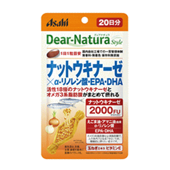 アサヒグループ食品 - ディアナチュラスタイル ナットウキナーゼ*α-リノレン酸・EPA60日 18袋 Amazon | 【アサヒグループ食品】ディアナチュラスタイル