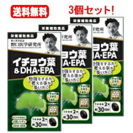 【送料無料！ 3個セット】【野口医学研究所】イチョウ葉＆DHA・EPA（510mg×60粒）約30日分×3個　【栄養…