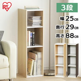 収納棚 ラック スリム 幅25cm 奥行29cm 隙間収納 棚 3段 可動棚 キッチン 洗面所 ランドリー リビング 収納 縦横連結 収納ラック 収納ボックス スペース収納 すき間収納 スペースユニット アイリスオーヤマ UB-9025 *