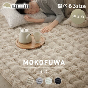 \もこふわ限定★最大50%offクーポン/ラグ 北欧 おしゃれ 洗える 1.5畳 2畳 3畳 冬 もこふわ なめらか ロングパイル 暖かい カーペット 静電気 抑える ラグマット ホットカーペット リビング