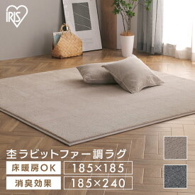 ラグ おしゃれ 北欧 2畳 3畳 リビング 185 240 滑り止め ラグマット カーペット 絨毯 床暖房対応 お手入れ 簡単 ホットカーペット対応 正方形 長方形 秋冬 消臭 暖かい オールシーズン 杢カラー アイリスオーヤマ ORG-R1818 ORG-R1824