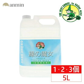 【選べる個数！】緑の魔女 ランドリー 5l 業務用 洗剤 バイオ ハイテク 洗濯 衣類用 洗濯洗剤 詰め替え 5L 5000mL 5KG 液体洗剤 洗濯用 大容量 排水管掃除 子供 環境 エコ洗剤 衣類 服 ドイツ まとめ買い 備蓄