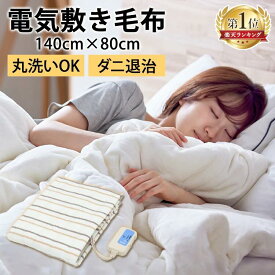 【楽天1位】電気毛布 敷き 140×80 洗える 洗濯OK 電気敷き毛布 電気 敷き毛布 敷毛布 温度調節 簡単 操作 ダニ対策 毛布 薄手 冬 暖かい あったか毛布 テクノス TEKNOS 洗える敷毛布 EM-510M *