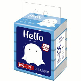 ティッシュペーパー Hello ソフトパック ハロー ソフトパックティッシュ 150組×5個パック 5238 箱なし ソフトティッシュ ティシュ tissue_paper チリ紙 鼻紙
