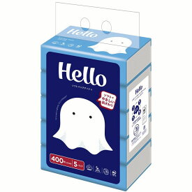 ティッシュペーパー Hello ソフトパック ハロー ソフトパックティシュ 200組×5個パック 5244 箱なし ソフトティッシュ ティシュ tissue_paper チリ紙 鼻紙