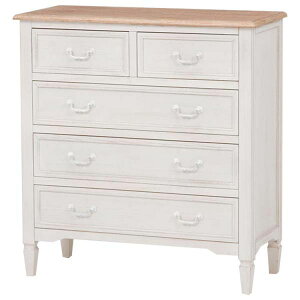 アンティーク調チェスト ホワイト MCH-7321WH送料無料 フレンチ アンティーク風 チェスト 4段チェスト リビングボード 整理タンス 木製 おしゃれ 完成品 白 【TD】 【代引不可】