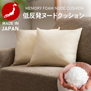 クッション 単品 ヌードクッション 日本製 クッション おしゃれ 45×45 正方形 背もたれ低反発チップヌードクッション 中身 低反発 背当て もちもち 柔らかい 45角 インテリア リビング 国産