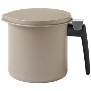 オイルポット カートリッジ付き 油こし器 油ポット 油こし 油ろ過器 フィルター付き 揚げ物 天ぷら 油 再利用 エコ 節約 日本製 活性炭オイルポット 800ml カートリッジ1個付き ブラック グレ