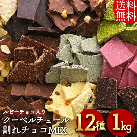 ＼目玉価格！／チョコレート 訳あり クーベルチュール 割れチョコミックス 12種 1kg送料無料 わけあり スイーツ 本格 クーベルチュール バンホーテン ルビーチョコ 12種類 1kg バレンタイン ギフト ホワイトデー ギフトチョコ【D】