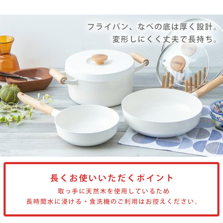 楽天市場】フライパン セット 鍋 10点セット LUO-SE10W LUO-SE10G  