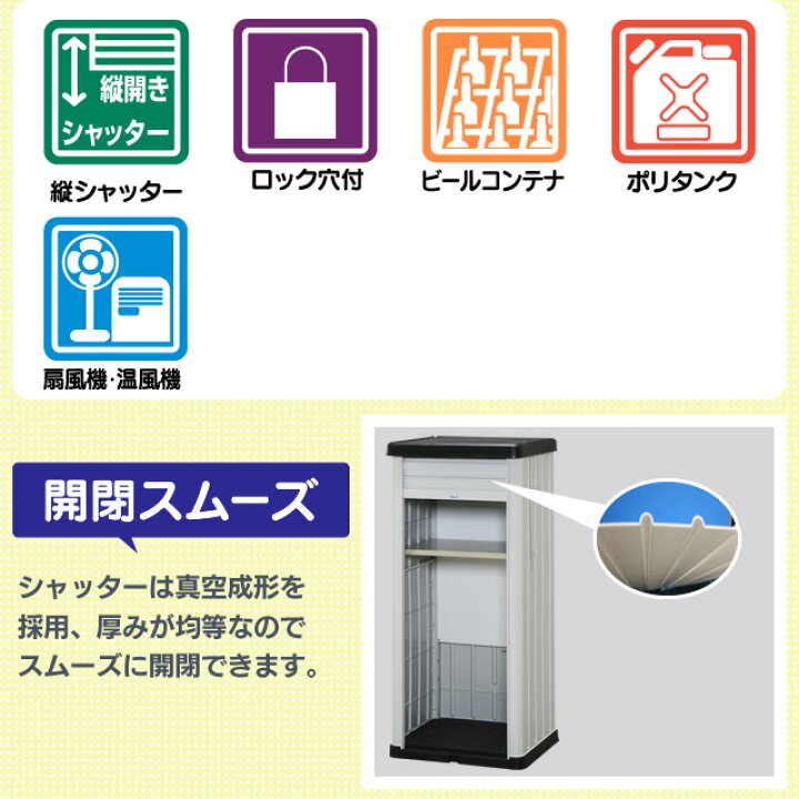 楽天市場】物置 屋外 HL-1300STV 屋外物置 ホームロッカー 小型 屋外 