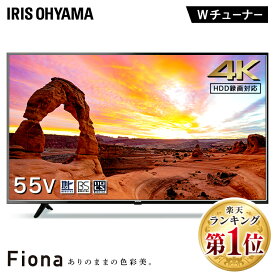 テレビ 55型 4K 液晶テレビ アイリスオーヤマ 4Kテレビ 録画機能対応 55インチ 55V 新品 高画質 一人暮らし 会議 Fiona 地デジ BS CS 4K対応 55UB10PC