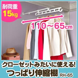 [最大400円OFFクーポン/新生活フェア]突っ張り棒 つっぱり棒 スライドハンガー RH-65 強力 突っ張り棒 伸縮棒 ハンガー 押入れ クローゼット 押入れ収納 衣類収納 コートハンガー 洋服掛け 整理棚 衣装掛け おしゃれ つっぱり棚 伸縮棚 アイリスオーヤマ 新生活