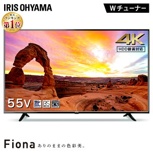 【PICKUPITEM】テレビ 55型 4K 録画機能付 55UB10P送料無料 液晶テレビ 55型 55インチ 55V 新品 高画質 一人暮らし 会議 Fiona 地デジ BS CS 4K対応 アイリスオーヤマ