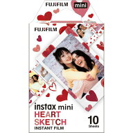 [最大400円OFFクーポン/新生活フェア]INSTAX MINI HEART SKETCH WW1 16799926富士フイルム チェキ フイル…