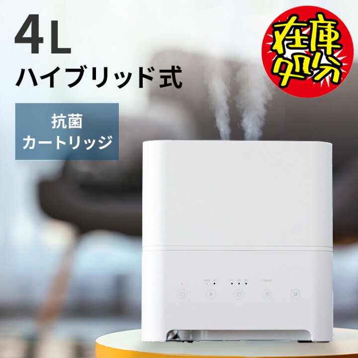 楽天市場】加湿器 卓上 お手入れ簡単 リビング 寝室 スチーム式 加熱式 