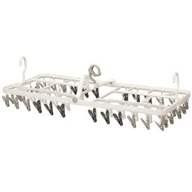 ピンチハンガー 42ピンチ 折りたたみ タオル ハンガー プラスチック 洗濯ハンガー 物干しハンガー 傾かない 3点フック 洗濯物干し ピンチ 室内物干し 部屋干し グッズ CB JAPAN The hangers 傾かないラント?リーハンカ?ー *