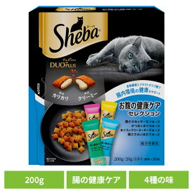 キャットフード Sheba シーバ デュオプラス お腹の健康ケアセレクション 200g（20g×10） SDP2猫 ドライフード マース 食物繊維 腸内環境 4つの味 カリカリ 総合栄養食 箱 アソート 小分け マースジャパンリミテッド