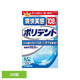 ポリデント 入れ歯 洗浄剤 爽快実感ポリデント 108錠 ポリデント ぽりでんと HALEON 入れ歯洗浄剤 部分入れ歯 洗浄剤 研磨剤不配合 汚れ 漂白 爽快 [2608SO]