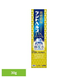 デントヘルス薬用ハミガキDXプレミアム 30g ライオン オーラル 歯磨き 歯周病・知覚過敏 デントヘルス まとめ買い 歯みがき粉 トータルケア 歯ぐき 薬用ハミガキ ライオン