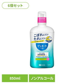 【6個セット】ピュオーラ洗口液 ノンアルコール 850ml 歯磨き はみがき ハミガキ 歯みがき ハブラシ はぶらし 歯ブラシ 歯磨き粉 洗口液 オーラルケア ピュオーラ 【B】