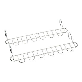 ハンガー ステンレス ハンガーホルダー 洗濯ハンガー 6連 2本組 スリム 洗濯 物干しハンガー 2点フック 片寄り防止 洗濯物干し 屋外 室内物干し 部屋干し グッズ 室内干し 洗濯干し 下村企販 スリムハンガー6連 15064 *