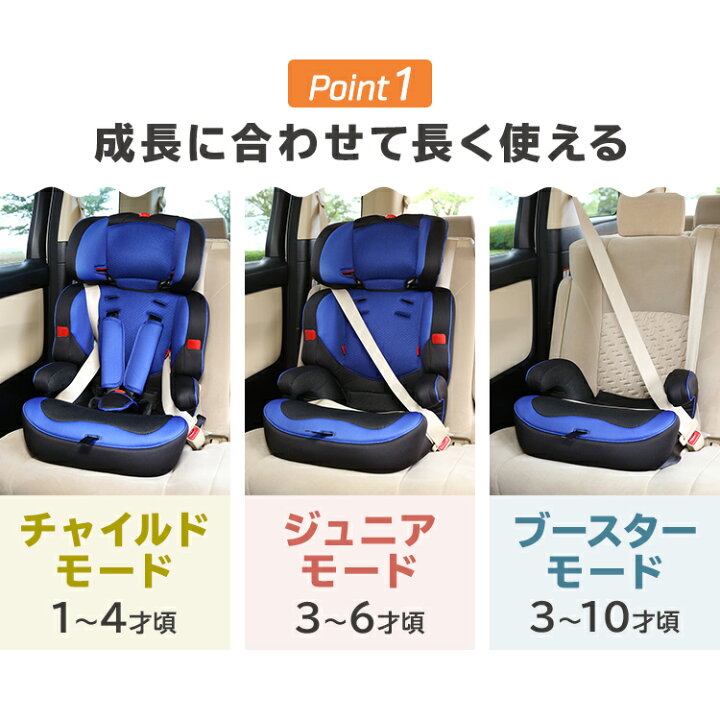 楽天市場 チャイルドシート 1歳からジュニアシート ブースター 3歳から 子供 自動車 カー用品 座席 安全基準合格品 赤ちゃん キッズ ブラック レッド ネイビー D B 便利生活 マイルーム