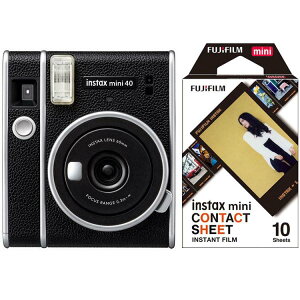 チェキ instax mini 40＋チェキ専用フィルム CONTACT SHEET（10枚入） チェキ インスタントカメラ インスタント カメラ フイルム ミニフイルム チェキ用フィルム コンタクトシート セット mini40 WW1 INS