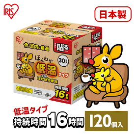 カイロ 貼るカイロ 低温 レギュラー 120枚 低温カイロ 貼る 貼るタイプ 使い捨てカイロ 使い捨て まとめ買い おなか ほんわか 室内 防寒 寒さ対策 防災 アイリスオーヤマ ぽかぽか家族 *