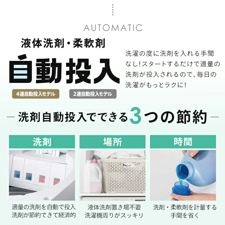 楽天市場】洗濯機 8kg 8キロ 縦型 全自動 縦型洗濯機 選べる自動投入 