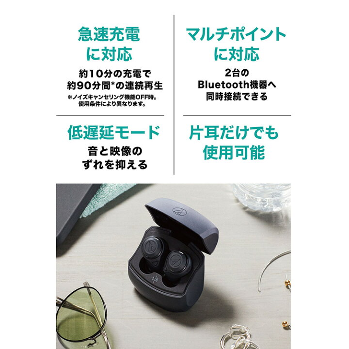 楽天市場】[最大500円OFFｸｰﾎﾟﾝ/新生活ﾌｪｱ]フルワイヤレスイヤホン ATH 