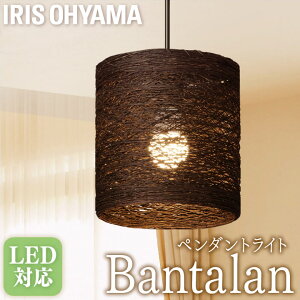 【送料無料】麻製 LEDデザインペンダントライト≪Bantalanシリーズ≫ スタンダード PL8L-E26BT22EB アイリスオーヤマ