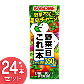 野菜ジュース 紙パック カゴメ 野菜一日これ一本 200ml 24本 野菜ジュース 飲料 KAGOME カゴメ【D】