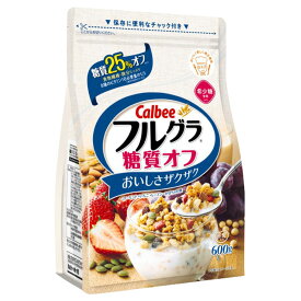 フルグラ 糖質オフ 600g フルーツグラノーラ 穀物 糖質オフ シリアル アーモンド チャック付き Calbee 朝食 ザクザク カルビー 【D】