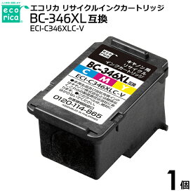 エコリカ　リサイクル　インクカートリッジ　ECI－C346XLC－V（キヤノン用　BC－346XL互換）　ecorica