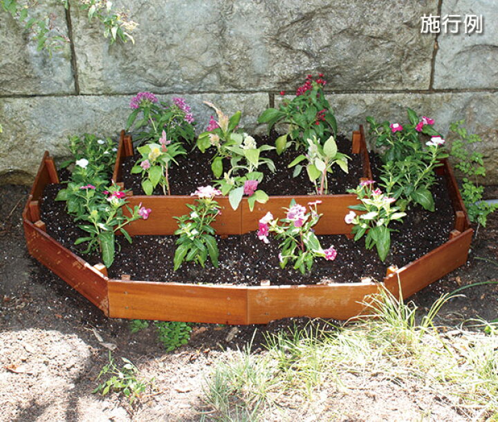 楽天市場 木製 ウリン材 段々花壇1型450 1 ミニ花壇用土留めパネル 3枚セット 園芸ネット プラス