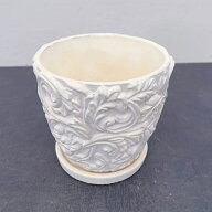 ホワイトアラベスクポット L(PR-11)