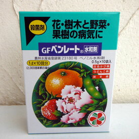殺菌剤：ベンレート水和剤(0.5グラム×10)（野菜と果樹のカビ性病気用）
